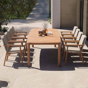 Juego <span class=keywords><strong>de</strong></span> Muebles <span class=keywords><strong>de</strong></span> Jardín <span class=keywords><strong>de</strong></span> Estilo Nórdico <span class=keywords><strong>de</strong></span> Alta Gama, <span class=keywords><strong>Mesas</strong></span> y Sillas <span class=keywords><strong>de</strong></span> Teca para Patio, Muebles <span class=keywords><strong>de</strong></span> Exterior Impermeables, Sillas <span class=keywords><strong>de</strong></span> Teca para Patio <span class=keywords><strong>de</strong></span> Hotel - Product Image 3