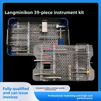 Kit complet d'instruments de chirurgie pour paupières doubles Langminikang – Lifting par fils, incision à lame complète, lifting des sourcils, instrument pour les poches sous les yeux – 39 pièces