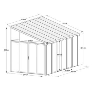 Mái hiên, hiên nhà, màn che sân vườn cho thiết kế nhà, ban công, cửa sổ nhôm, phòng tắm nắng nông trại - Product Image 3