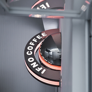 Bán cầu gương hành tinh lightbox biển quảng cáo sáng tạo hình dạng hành tinh thép không gỉ chiếu sáng biển hiệu tùy chỉnh - Product Image 5