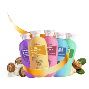 Set Sampo dan Kondisioner Shakebar Curl Shine untuk Rambut Keriting Set Sampo Keratin Herbal Kelembaban Shea Alami