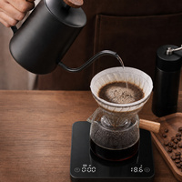   Balance à café avec minuteur, précision 0,1 g, 2 kg, balance numérique rechargeable pour expresso