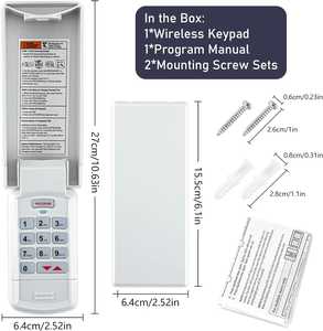 Cho cửa nhà để xe mở bàn phím không dây Bàn phím Keyless nhập GK-R OKP-BX 315/390 MHz - Product Image 2