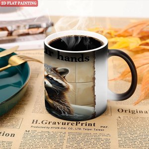 แก้วกาแฟเซรามิกเปลี่ยนสีได้ ขนาด 11 ออนซ์ สีดำด้าน สำหรับกิจวัตรเช้า - Product Image 5