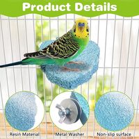 3 Ensembles de Jouets Perchoirs en Résine pour Oiseaux, Accessoire de Cage pour Broyer les Ongles et Griffer, Idéal pour les Perruches, Nymphées et Conures
