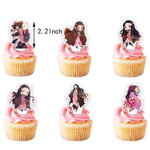 Articles de fête Thème Demon Slayer : Ballons, Bannière d'anniversaire pour fille, Ensemble de décorations de gâteau Anime, Articles de fête pour spectacle de cosplay Nezuko - Product Image 4