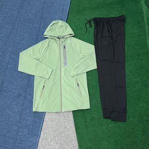 Conjunto Deportivo para Hombre, Chaqueta Cortavientos Ligera con Capucha y Pantalones con Cordón, Secado Rápido, Transpirable, para Gimnasio y Entrenamiento - Product Image 2