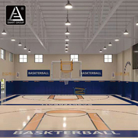 Terrain de basket intérieur écologique Plancher en bois d'érable sportif Plancher de basket-ball en bois dur Terrain de basket Plancher de salle de sport