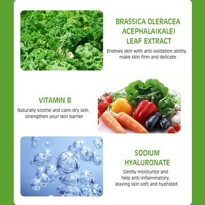 Private Label lenisce la riparazione della pelle secca idrata la cura della pelle siero viso alla vitamina <span class=keywords><strong>B</strong></span> di cavolo biologico