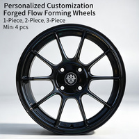 Jantes Flowtone Wheels Flow Forming 4x100, jantes légères pour voitures particulières, jantes JDM, jantes en alliage de 15 pouces en stock