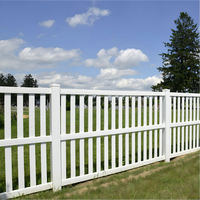 8ft. breed x 4ft. hoog, populaire vinyl omheining van de fabrikant, buiten PVC schutting, goedkope PVC omheining, klassieke omheining met rechte bovenrand