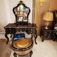 Ensembles de meubles de chambre à coucher de taille royale lit de luxe, ensembles de chambre à coucher de taille royale lit antique de meubles royaux
