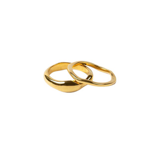 Anillo Ondulado de Doble Capa de Tungsteno Dongguan Lele Jewelry, Anillo Liso para Mujer, Estilo Retro, de Alta Gama - Product Image 5