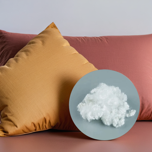 100% flocons de bouteilles PET recyclés 7d fibres conjuguées creuses ignifuges durables pour les solutions de remplissage d'oreiller - Product Image 1