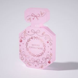 Boîte de calendrier de l'avent parfumée rose octogonale FX avec 12 tiroirs, fermeture magnétique, design de Noël imprimé UV - Product Image 5