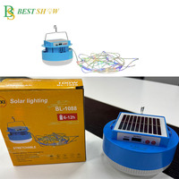 Nouvelle conception Lampe de camping à LED rechargeable par USB multifonctionnelle Lanterne portable ABS Lampe de camping solaire à LED