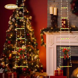 Đèn Giáng Sinh LED YACHEN 10ft, đèn trang trí hình thang Giáng Sinh với ông già Noel, đèn trang trí Giáng Sinh trong nhà ngoài trời - Product Image 3