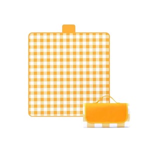 Tapis de pique-nique Explorer jaune et blanc à carreaux, pour 2 à 4 personnes, imperméable, pour l'extérieur, pelouse, plage - Product Image 1