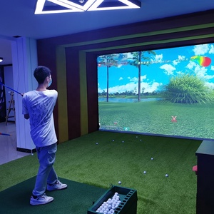 Etkileşimli AR projeksiyon kapalı Golf kulübü eğitim sistemi sanal ders 3D salıncak analizörü lansmanı monitör ile Golf simülatörü - Product Image 2