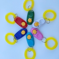 Cliqueur d'entraînement pour animaux de compagnie, multicolores, en plastique, avec sangle de poignet pour chien, chat, dressage de la conduite et de l'obéissance des chiots