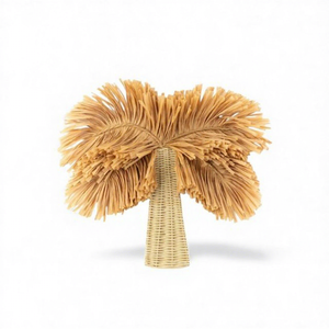 Natural <b>Rattan</b> Palm Tree Bohemian <b>Wall</b> Decor Woven Hanging for Baby Nursery Soft Tropical Home Decoration - Product Image 1