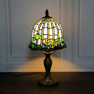 LongHuiJing Stained Glass Lamp Fabulous 8" Water Lily Style Glass Tiffany Home Decor Lamps - Product Image 3