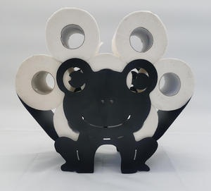 Bon prix conception personnalisée drôle <span class=keywords><strong>grenouille</strong></span> décor papier toilette rouleau panier support porte-mouchoirs pour salle de bain maison ou cuisine noir porte-papier hygiénique - Product Image 4