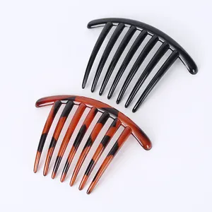 French fashion side hair combs private label tortoise shell acetate hair combs