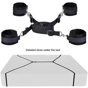 Set <span class=keywords><strong>di</strong></span> Giocattoli BDSM per Letto, Kit <span class=keywords><strong>di</strong></span> Costrizioni con Cinghie, Manette, Benda e Tergivoltore per Camera da Letto, Femdom e <span class=keywords><strong>Piacere</strong></span> Adulto - Product Image 4