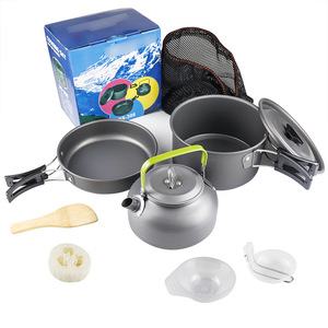 <strong>Camping</strong> Outdoor Supplies Lightweight Aluminum Kettle &amp; Teapot Cookware Portable <strong>Camping</strong> <strong>Set</strong> - Product Image 6
