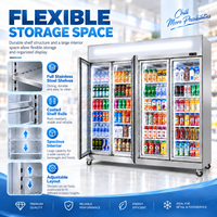 Réfrigérateur commercial Sicotcna 2170L, système de refroidissement par air, acier inoxydable, pour hôtel, restaurant, cuisine, fournitures de restauration