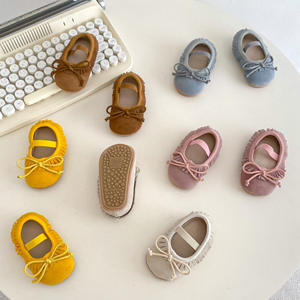 Printemps Chaussures de couleur unie pour bébés filles Chaussures <span class=keywords><strong>bateau</strong></span> pour bébé nouveau-né Chaussures souples à la mode - Product Image 4