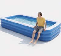 Piscine gonflable rectangulaire en PVC pour enfants, faible MOQ, taille et impression personnalisables, service professionnel OEM/ODM