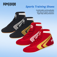 Toptan Boks Ayakkabıları Elastik Tabanlık Ayak Bileği Koruması Kaymaz Aşınmaya Dayanıklı Dört Renk Beden 31-45 Dojo Spor Salonu Toplu Sipariş