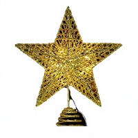 Glitzernder Weihnachtsbaum-Stern Beleuchteter Fünfzackiger Baumschmuck Hängende Dekoration für Feiertagsdekoration