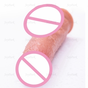JoyPark Bestseller Dildo in Silicone Morbido da 8,07 Pollici, Testa Marrone a Doppio Strato, Senza Ftalati, Impermeabile, Ecologico, Inodore - Product Image 3