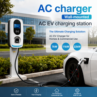 Station de recharge pour voitures électriques professionnelle de type 2, 22 kW, chargeur rapide AC EV pour usage résidentiel