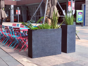 Vaso per Fiori Mini Quadrato con Rivestimento in Polvere Bianca, Fioriera per Esterni, Sala Attività, Negozio - Product Image 3