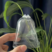 Pot de jardinage en plastique transparent en gros avec dôme d'humidification pour semis, légumes, succulentes et boutures