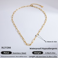 Créez votre propre collier à breloques DIY avec breloque emblématique en forme de trombone, cadeau de bijoux, collier à maillons faits main en or 18 carats pour femme