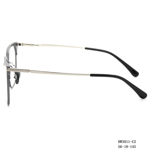 แว่นสายตา BW3011 รุ่นพรีเมียม ทำจากอะลูมิเนียมด้าน พร้อมแผ่นรองจมูกซิลิโคนปรับได้ เหมาะสำหรับทุกเพศทุกวัย ใช้ได้ทั้งขับรถและแฟชั่น - Product Image 4