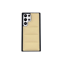 Étui de téléphone matelassé en cuir style hiver et automne pour Samsung Galaxy S26 S25 S24 S23, protection anti-chute