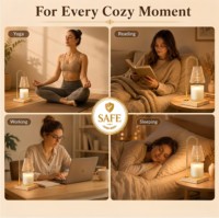 Lampe chauffe-cire électrique d'aromathérapie avec abat-jour en verre floral, base en marbre dorée, à intensité variable, avec minuterie, sans flamme, pour cire fondue, cadeau de fêtes, OEM
