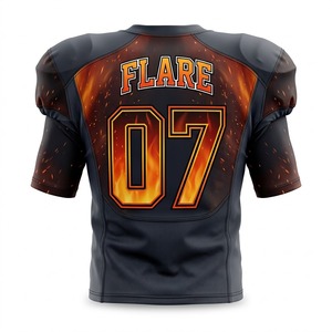 Custom Logo Camouflage American Football Jersey Men V-Neck Short Sleeve Sublimated Moisture Wicking Padded Jerseys American - Product Image 5