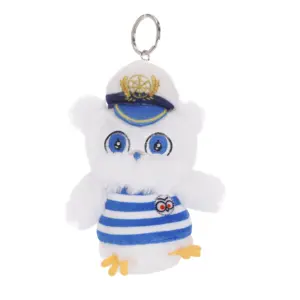 Wholesale best selling Professional Owl Plush Toy Night Owl An Owl In Uniform Stuffed Animals Keychain Pendant