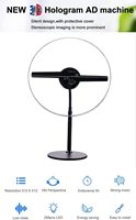 Ventilateur de bureau 3D WiFi 30CM avec écran holographique, projecteur publicitaire, affichage LED