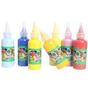 Ensemble de peinture au doigt à la <span class=keywords><strong>gouache</strong></span> HongXi Culture 36 couleurs pour l'art des empreintes de mains en maternelle, couleurs vibrantes, 60 ml, commandes en gros disponibles - Product Image 4