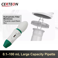 Pistolet pipette manuel réglable 0.1-100mL pour laboratoire distributeur de transfert de liquide
