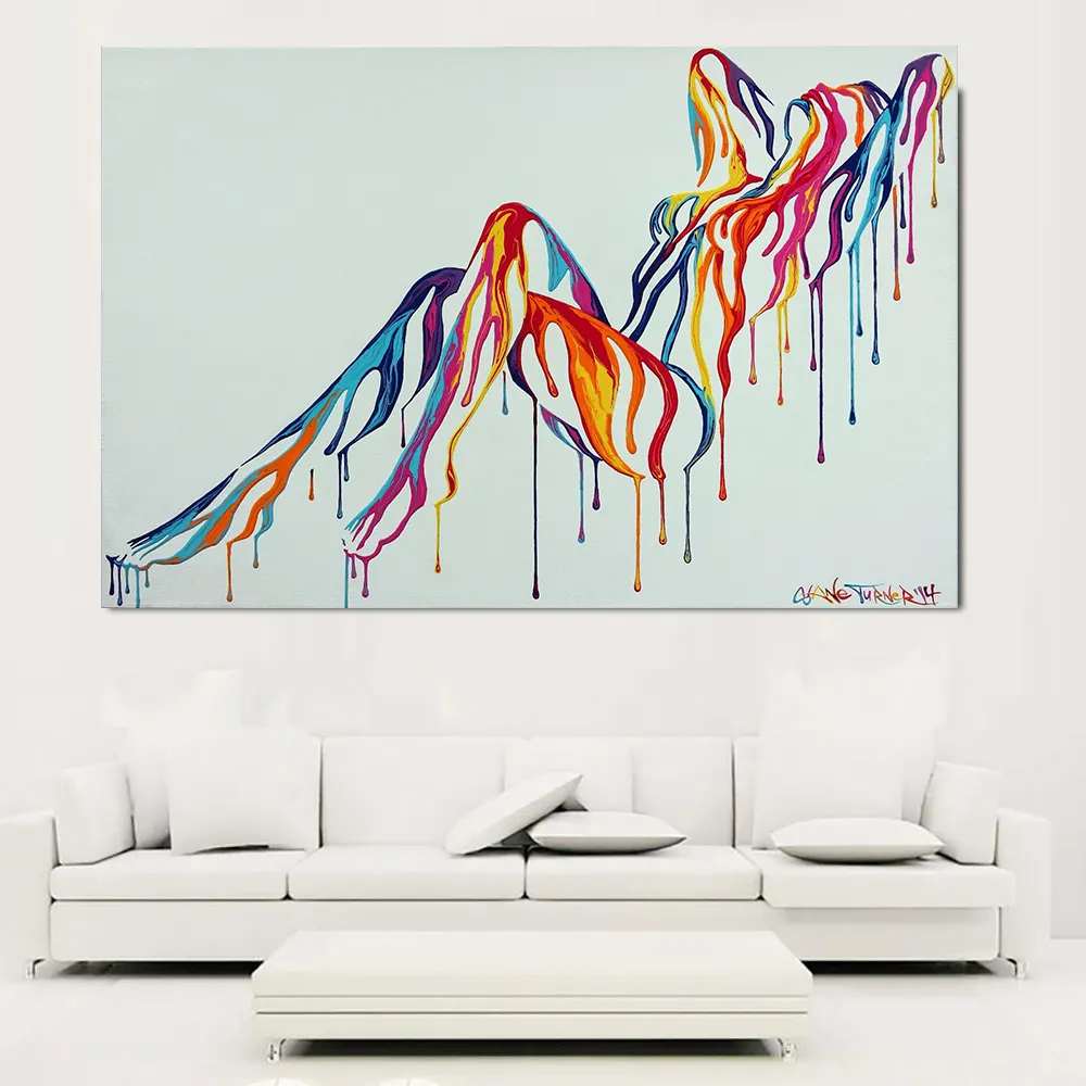 Pop Art Colorful Abstract Arts Sexy Girl Nude Canvas Painting Wall Picture for Living Room Wall Poster Print