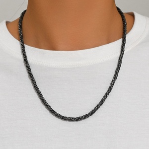 Collar Figaro de Acero Inoxidable TopGems, Joyería Bohemia con Cuerda Trenzada de Agua Dulce para Hombres y Mujeres, para Aniversarios, Cristianos - Product Image 3
